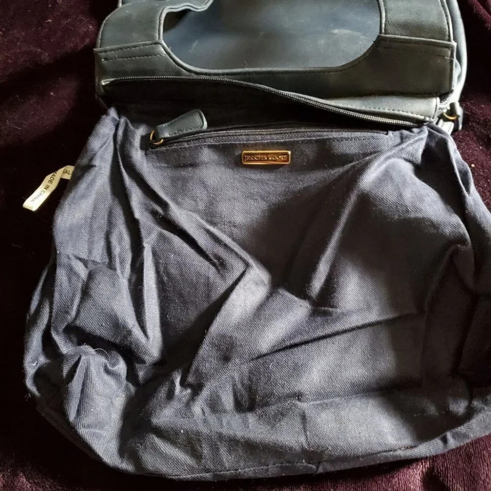 NWTs ~ Jennifer Moore Vegan Navy Blue Satchel 💙 - Picture 5 of 6